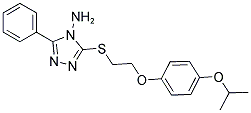 3-([2-(4-ISOPROPOXYPHENOXY)ETHYL]THIO)-5-PHENYL-4H-1,2,4-TRIAZOL-4-AMINE 结构式