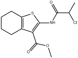 2-(2-氯丙醇基氨基)-4,5,6,7-四氢苯并噻吩-3-羧酸甲酯 结构式