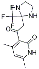 4,6-DIMETHYL-3-{[2-(TRIFLUOROMETHYL)IMIDAZOLIDIN-2-YL]ACETYL}PYRIDIN-2(1H)-ONE 结构式