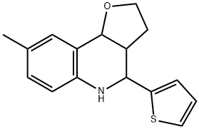 8-METHYL-4-THIOPHEN-2-YL-2,3,3A,4,5,9B-HEXAHYDRO-FURO[3,2-C]QUINOLINE 结构式