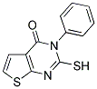 2-MERCAPTO-3-PHENYL-3H-THIENO[2,3-D]PYRIMIDIN-4-ONE 结构式