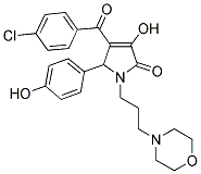 4-(4-CHLOROBENZOYL)-3-HYDROXY-5-(4-HYDROXYPHENYL)-1-(3-MORPHOLINOPROPYL)-1H-PYRROL-2(5H)-ONE 结构式