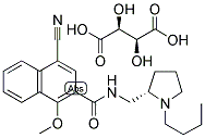 (-)-N[(N-BUTYL-2-PYRROLIDINYL)METHYL]-1-METHOXY-4-CYANONAPHTHALENE-2-CARBOXAMIDE TARTRATE 结构式