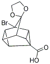 1-BROMOSPIRO(PENTACYCLO[3.3.1.0(2,4).0(3,7).0(6,8)]NONANE-9,2'-[1,3]-DIOXOLANE)-3-CARBOXYLIC ACID 结构式