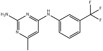 6-METHYL-N4-[3-(TRIFLUOROMETHYL)PHENYL]-2,4-PYRIMIDINEDIAMINE 结构式