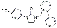 1-(1,1'-BIPHENYL-2-YLMETHYL)-3-(4-METHOXYPHENYL)IMIDAZOLIDIN-2-ONE 结构式