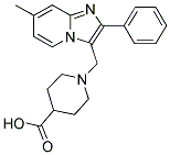 1-(7-METHYL-2-PHENYL-IMIDAZO[1,2-A]PYRIDIN-3-YLMETHYL)-PIPERIDINE-4-CARBOXYLIC ACID 结构式