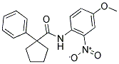 N-(4-METHOXY-2-NITROPHENYL)(PHENYLCYCLOPENTYL)FORMAMIDE 结构式