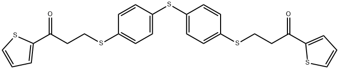 3-((4-[(4-([3-OXO-3-(2-THIENYL)PROPYL]SULFANYL)PHENYL)SULFANYL]PHENYL)SULFANYL)-1-(2-THIENYL)-1-PROPANONE 结构式
