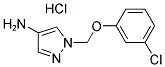 1-(3-CHLORO-PHENOXYMETHYL)-1 H-PYRAZOL-4-YLAMINE HYDROCHLORIDE 结构式