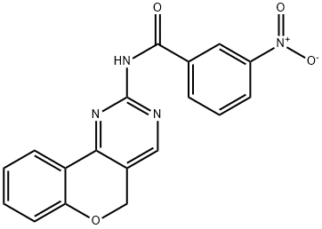 N-(5H-CHROMENO[4,3-D]PYRIMIDIN-2-YL)-3-NITROBENZENECARBOXAMIDE 结构式