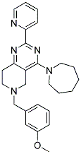 4-Azepan-1-yl-6-(3-methoxy-benzyl)-2-pyridin-2-yl-5,6,7,8-tetrahydro-pyrido[4,3-d]pyrimidine 结构式