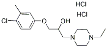 1-(4-CHLORO-3-METHYLPHENOXY)-3-(4-ETHYLPIPERAZIN-1-YL)PROPAN-2-OL DIHYDROCHLORIDE 结构式