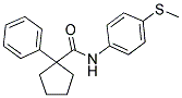 N-(4-METHYLTHIOPHENYL)(PHENYLCYCLOPENTYL)FORMAMIDE 结构式