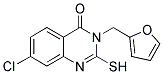 7-CHLORO-3-(2-FURYLMETHYL)-2-MERCAPTOQUINAZOLIN-4(3H)-ONE 结构式