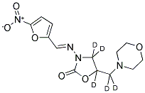 5-[MORPHOLINO(METHYL-D2)]-3-(5-NITROFURFURYLIDENAMINO)-2-OXAZOLIDINONE-D3 结构式