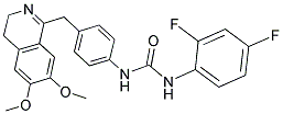 3-(2,4-DIFLUOROPHENYL)-1-(4-((6,7-DIMETHOXY(3,4-DIHYDROISOQUINOLYL))METHYL)PHENYL)UREA 结构式