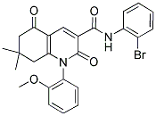 N-(2-BROMOPHENYL)-1-(2-METHOXYPHENYL)-7,7-DIMETHYL-2,5-DIOXO-1,2,5,6,7,8-HEXAHYDRO-3-QUINOLINECARBOXAMIDE 结构式