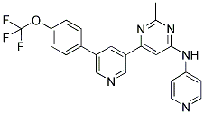 2-METHYL-N-PYRIDIN-4-YL-6-(5-[4-(TRIFLUOROMETHOXY)PHENYL]PYRIDIN-3-YL)PYRIMIDIN-4-AMINE 结构式