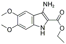 3-AMINO-5,6-DIMETHOXY-1H-INDOLE-2-CARBOXYLIC ACID ETHYL ESTER 结构式