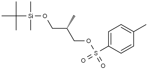 (2S)-3-{[叔丁基(二甲基)甲硅烷基]氧基}-2-甲基丙-1-甲苯磺酸 结构式