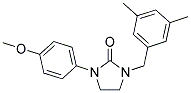 1-(3,5-DIMETHYLBENZYL)-3-(4-METHOXYPHENYL)IMIDAZOLIDIN-2-ONE 结构式
