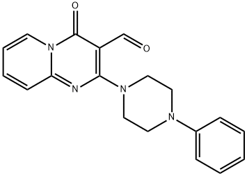 4-OXO-2-(4-PHENYL-PIPERAZIN-1-YL)-4H-PYRIDO[1,2-A]PYRIMIDINE-3-CARBALDEHYDE 结构式