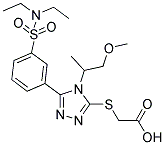 [5-(3-DIETHYLSULFAMOYL-PHENYL)-4-(2-METHOXY-1-METHYL-ETHYL)-4H-[1,2,4]TRIAZOL-3-YLSULFANYL]-ACETIC ACID 结构式