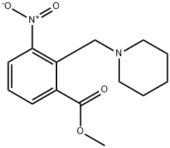 Methyl 3-nitro-2-(piperidinomethyl)benzenecarboxylate 结构式