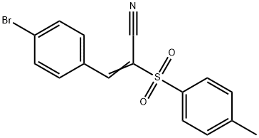 3-(4-Bromophenyl)-2-((4-methylphenyl)sulfonyl)prop-2-enenitrile 结构式