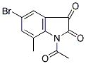 1-ACETYL-5-BROMO-7-METHYL-1H-INDOLE-2,3-DIONE 结构式