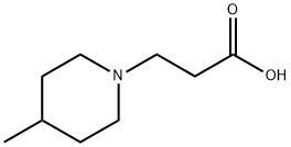 3-(4-甲基哌啶-1-基)丙酸 结构式