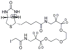 N-(13-IODOACETAMIDO-4,7,10-TRIOXATRIDECANYL-2,2',3,3',11,11',12,12'-D8)BIOTINAMIDE 结构式