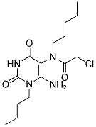 N-(6-AMINO-1-BUTYL-2,4-DIOXO-1,2,3,4-TETRAHYDRO-PYRIMIDIN-5-YL)-2-CHLORO-N-PENTYL-ACETAMIDE 结构式