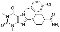 1-(7-(4-CHLOROBENZYL)-1,3-DIMETHYL-2,6-DIOXO-2,3,6,7-TETRAHYDRO-1H-PURIN-8-YL)PIPERIDINE-4-CARBOXAMIDE 结构式