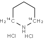 PIPERIDINE [2,6-14C] DIHYDROCHLORIDE 结构式