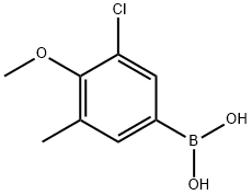 3-CHLORO-4-METHOXY-5-METHYLBENZENEBORONIC ACID 结构式