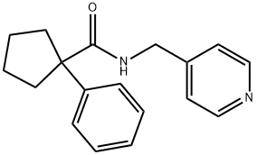 (PHENYLCYCLOPENTYL)-N-(4-PYRIDYLMETHYL)FORMAMIDE 结构式