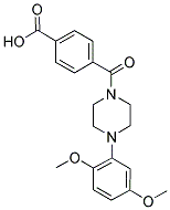 4-([4-(2,5-DIMETHOXYPHENYL)PIPERAZIN-1-YL]CARBONYL)BENZOIC ACID 结构式