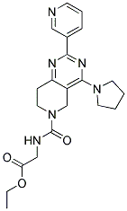 [(2-PYRIDIN-3-YL-4-PYRROLIDIN-1-YL-7,8-DIHYDRO-5H-PYRIDO[4,3-D]PYRIMIDINE-6-CARBONYL)-AMINO]-ACETIC ACID ETHYL ESTER 结构式