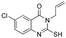 3-ALLYL-6-CHLORO-2-MERCAPTOQUINAZOLIN-4(3H)-ONE 结构式
