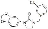 1-(1,3-Benzodioxol-5-yl)-3-(3-chlorobenzyl)imidazolidin-2-one 结构式