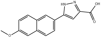 5-(6-甲氧基萘-2-基)-1H-吡唑-3-羧酸 结构式