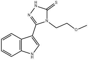 5-(1H-INDOL-3-YL)-4-(2-METHOXYETHYL)-4H-1,2,4-TRIAZOLE-3-THIOL 结构式