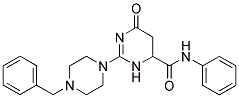 2-(4-BENZYL-1-PIPERAZINYL)-6-OXO-N-PHENYL-3,4,5,6-TETRAHYDRO-4-PYRIMIDINECARBOXAMIDE 结构式