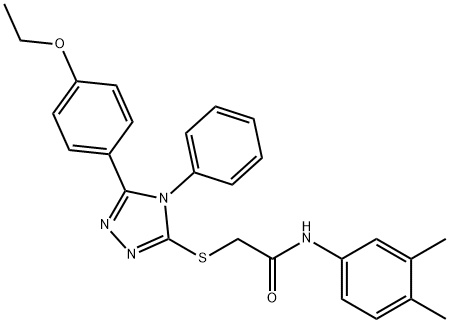 N-(3,4-DIMETHYLPHENYL)-2-([5-(4-ETHOXYPHENYL)-4-PHENYL-4H-1,2,4-TRIAZOL-3-YL]SULFANYL)ACETAMIDE 结构式
