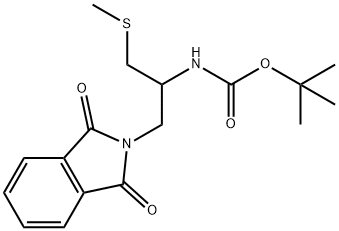 TERT-BUTYL [2-PHTHALIMIDO-1-(METHYLSULFANYLMETHYL)ETHYL]CARBAMATE 结构式