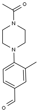 4-(4-ACETYLPIPERAZIN-1-YL)-3-METHYLBENZALDEHYDE 结构式