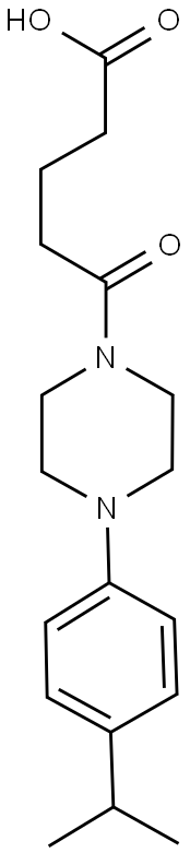 5-[4-(4-Isopropylphenyl)piperazin-1-yl]-5-oxopentanoic acid 结构式