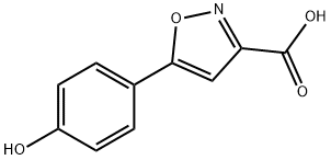 5-(4-羟基苯基)异噁唑-3-甲酸 结构式